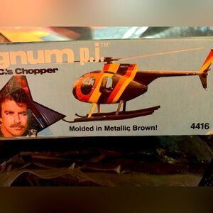 Magnum Pi model helicopter.